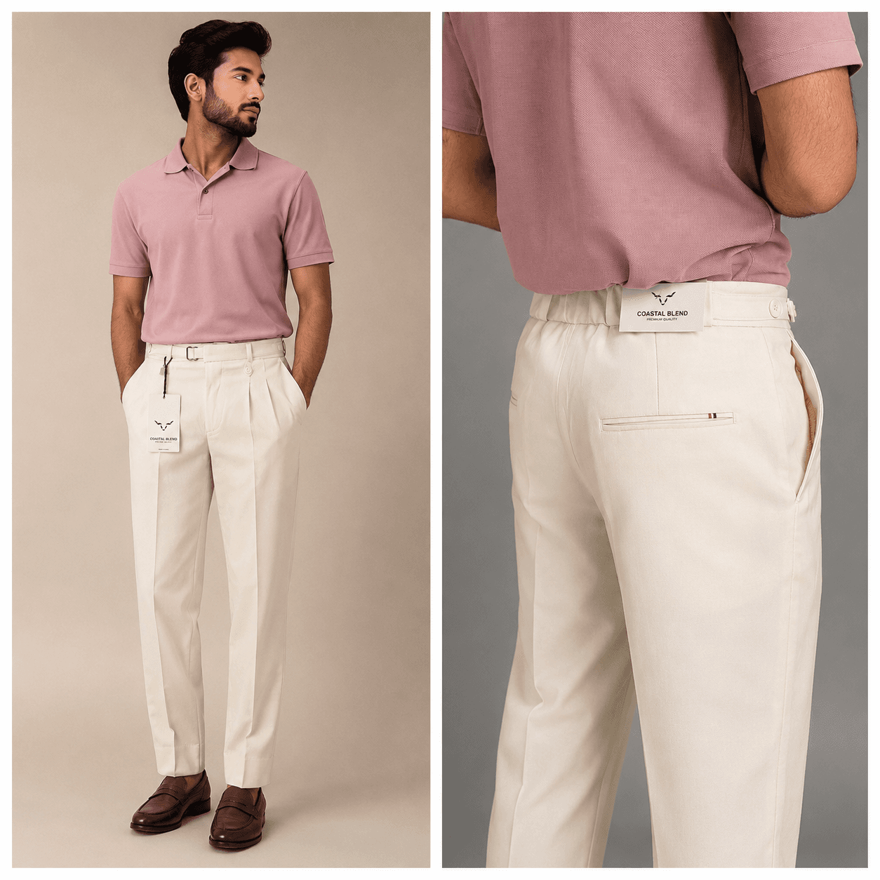 Men’s Premium Tailored Formal Pant – Slim Fit | Coastal Blend