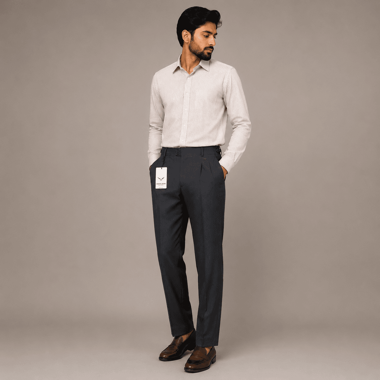 Men’s Premium Tailored Formal Pant – Slim Fit | Coastal Blend