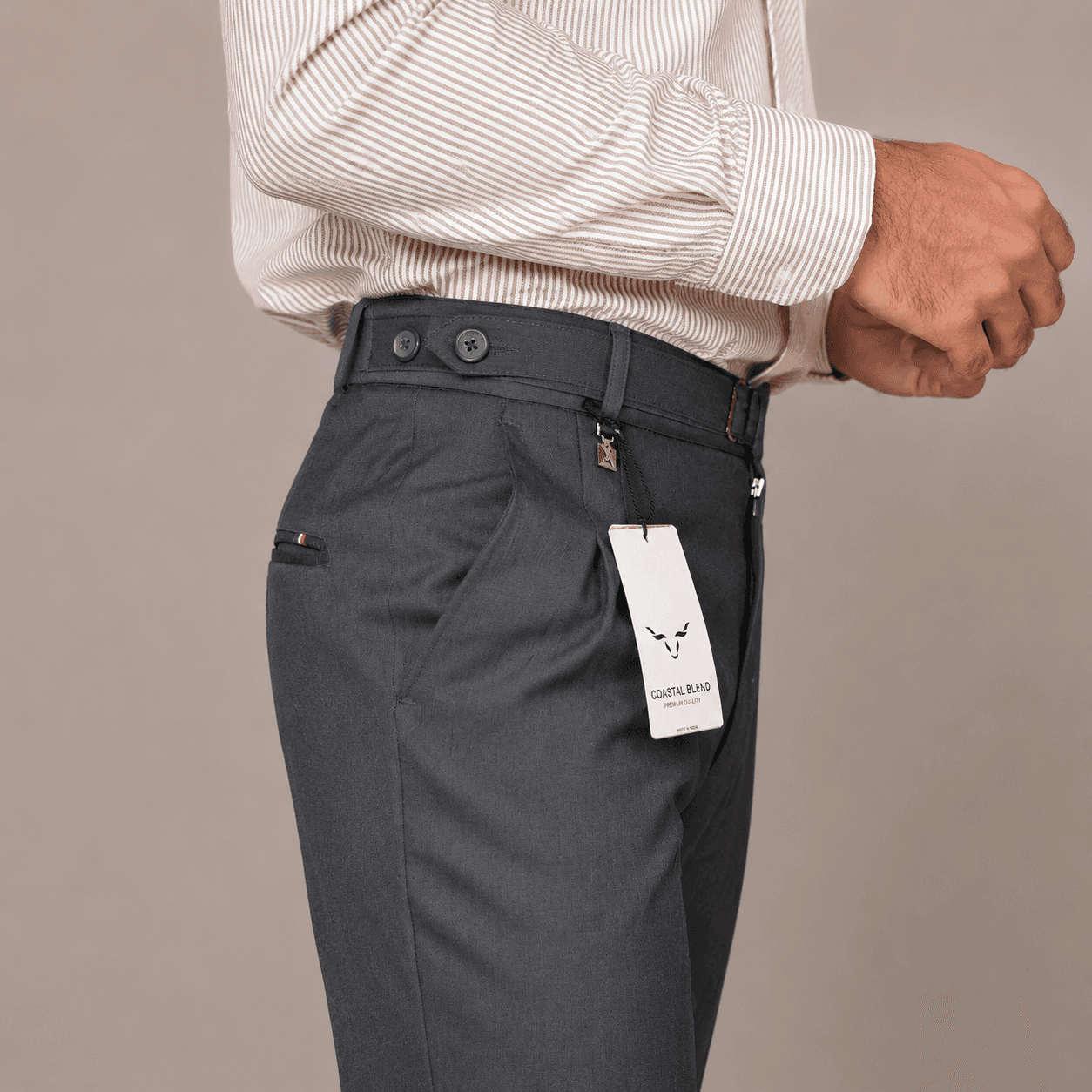 Men’s Premium Tailored Formal Pant – Slim Fit | Coastal Blend