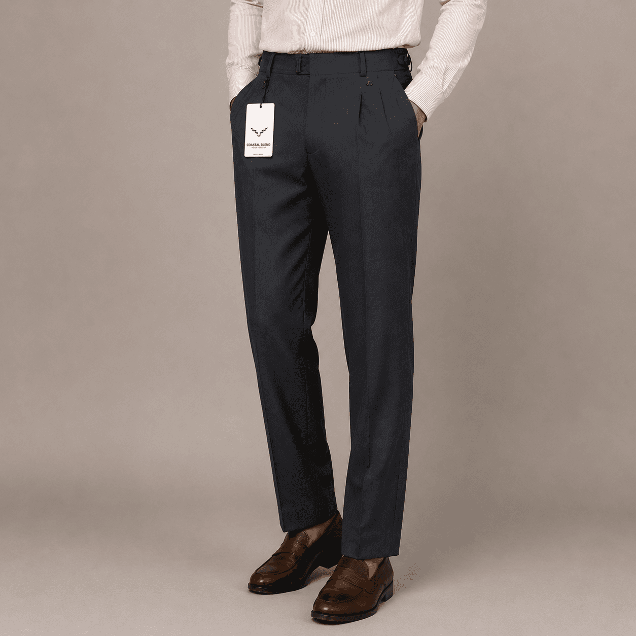 Men’s Premium Tailored Formal Pant – Slim Fit | Coastal Blend