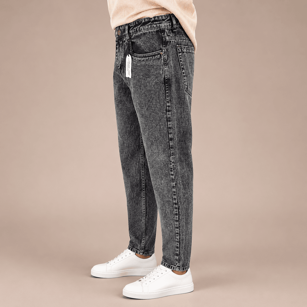 Essential Denim Jeans – Slim Fit Washed Stretch Jeans for Men
