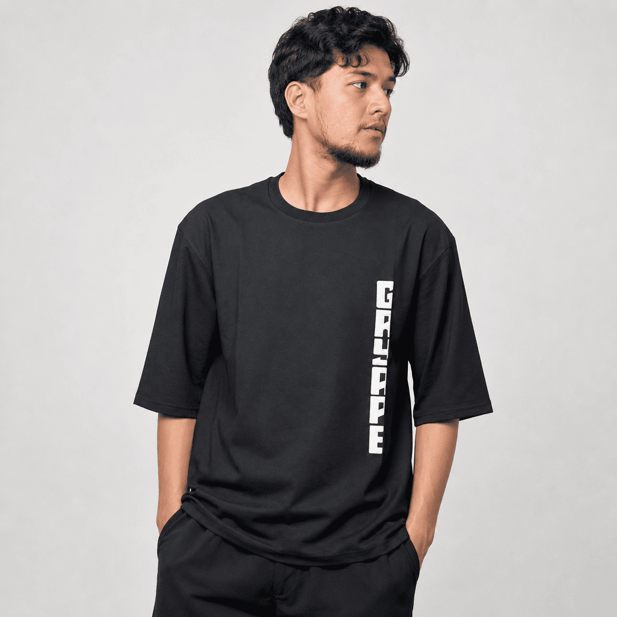 Urban Graphic Back Print Oversized T-Shirt – Premium Cotton Streetwear Tee for Men