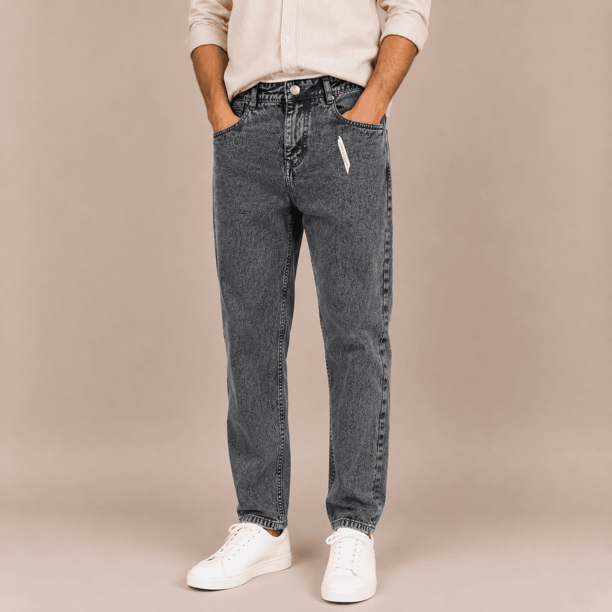 Essential Denim Jeans – Slim Fit Washed Stretch Jeans for Men